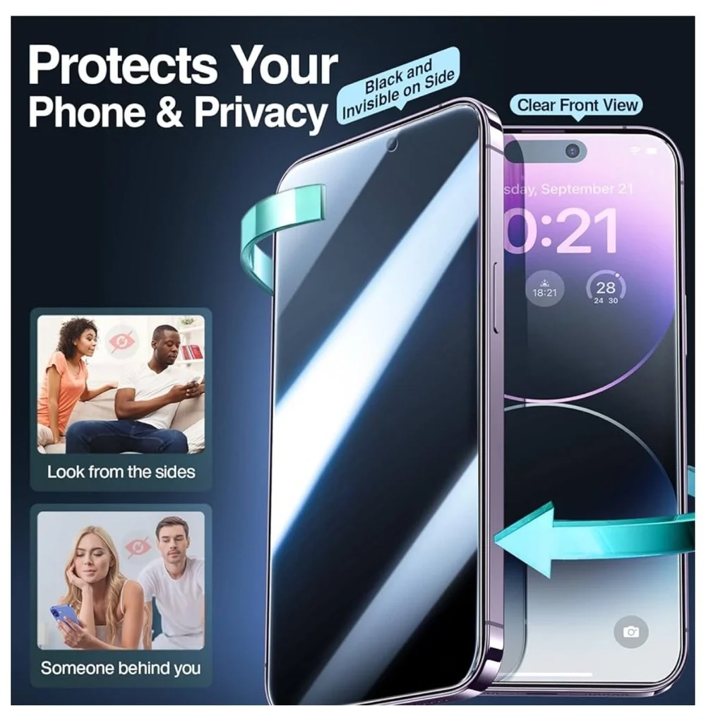 2-Pack Privacy Screen Protector for iPhone 14 Pro